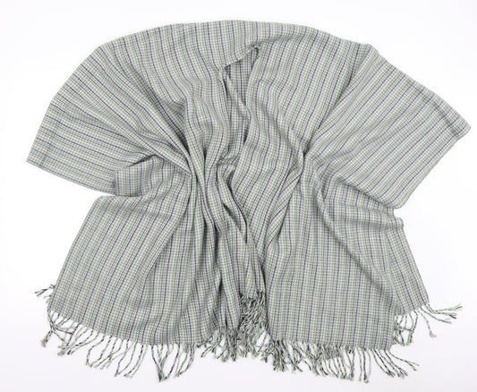 TCM Womens Green Striped Knit Jacket Poncho One Size