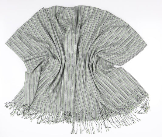 TCM Womens Green Striped Knit Jacket Poncho One Size