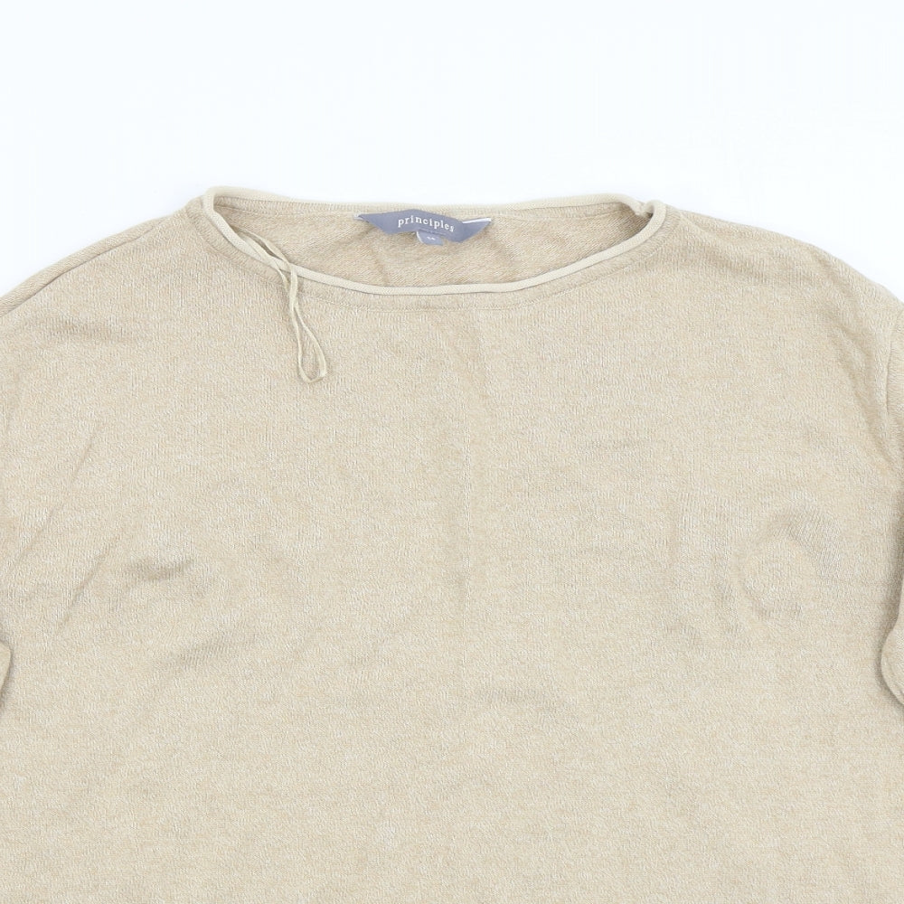 Principles Womens Beige  Knit Pullover Jumper Size 14