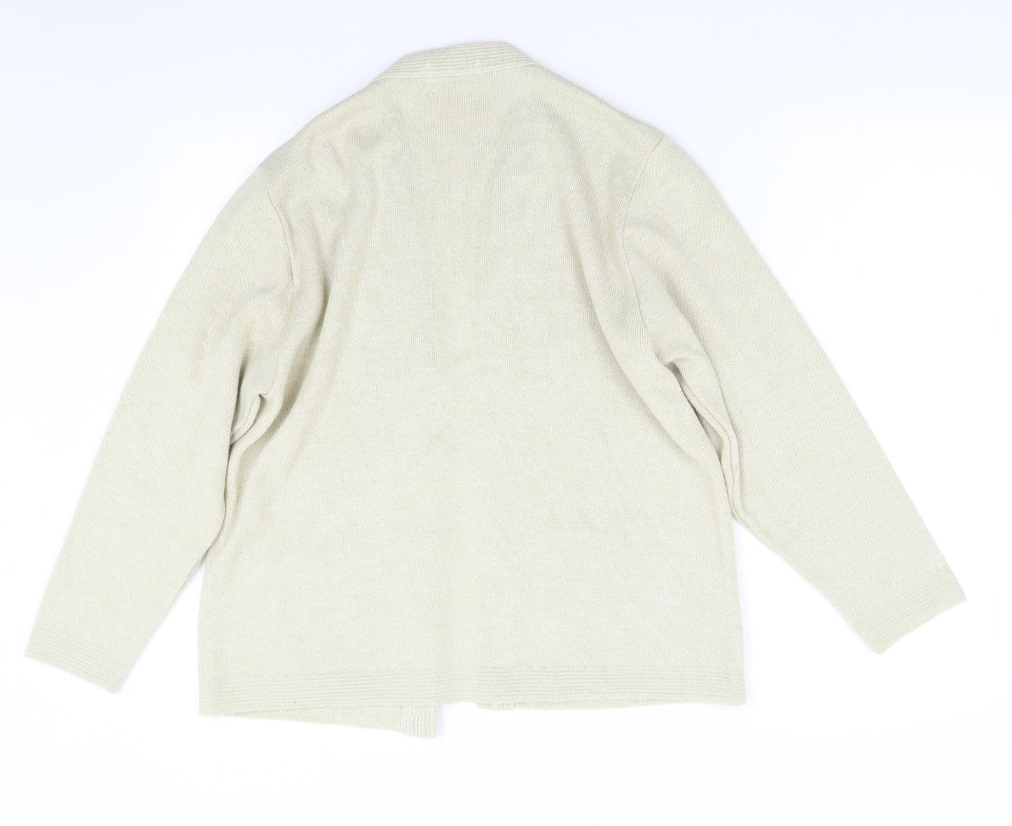 ME Womens Beige  Knit Cardigan Jumper Size M