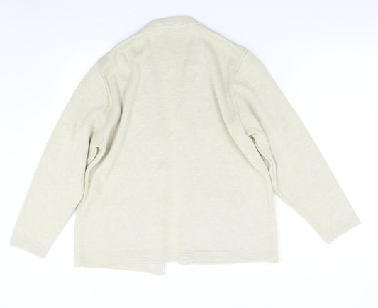ME Womens Beige  Knit Cardigan Jumper Size M
