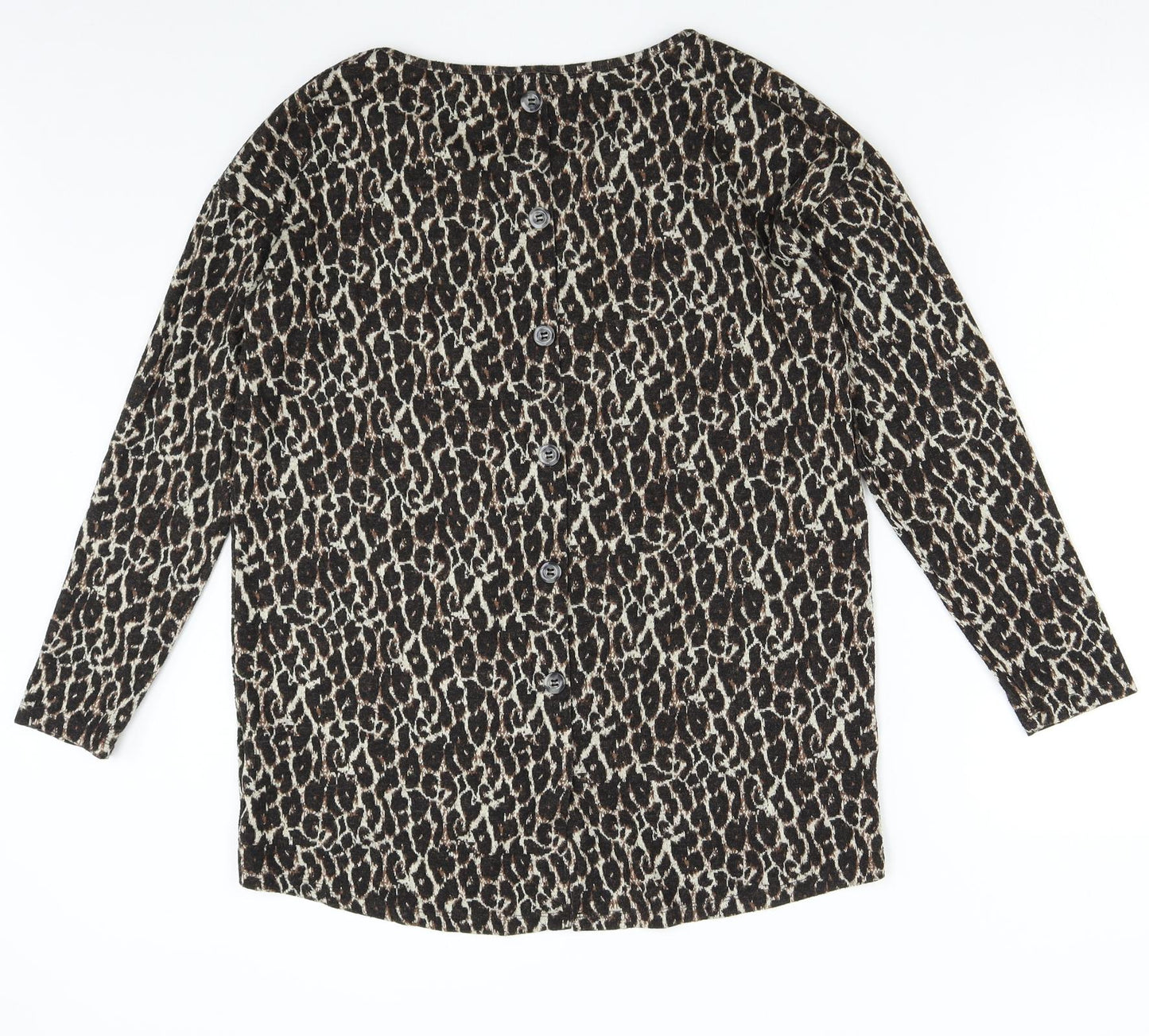 NEXT Womens Brown Animal Print  Pullover Jumper Size 12