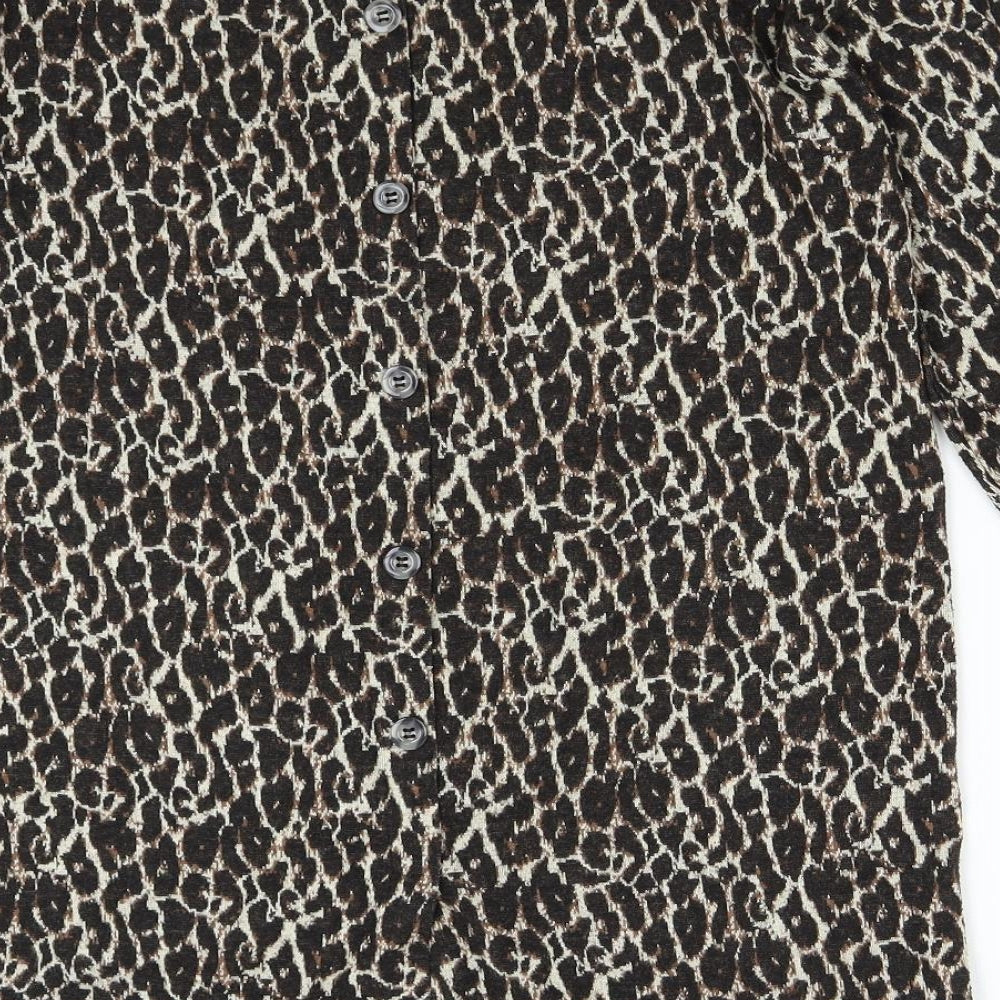 NEXT Womens Brown Animal Print  Pullover Jumper Size 12
