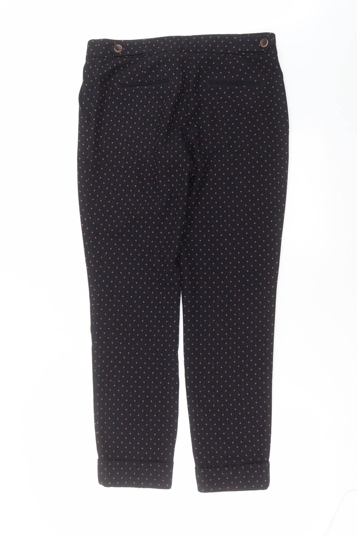 NEXT Womens Blue Geometric  Trousers  Size 10 L28 in