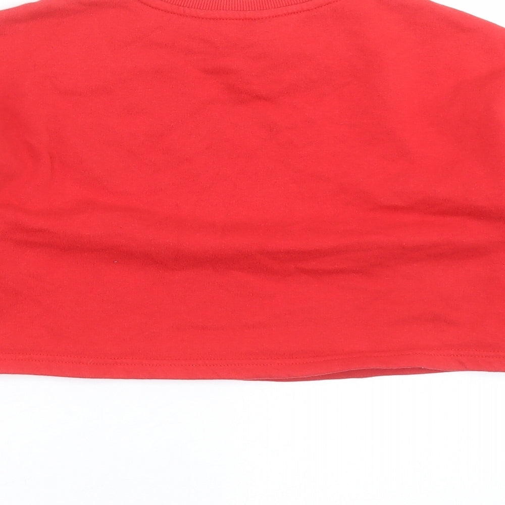 New Look Girls Red   Pullover Sweatshirt Size 9 Years  - sheep, christmas