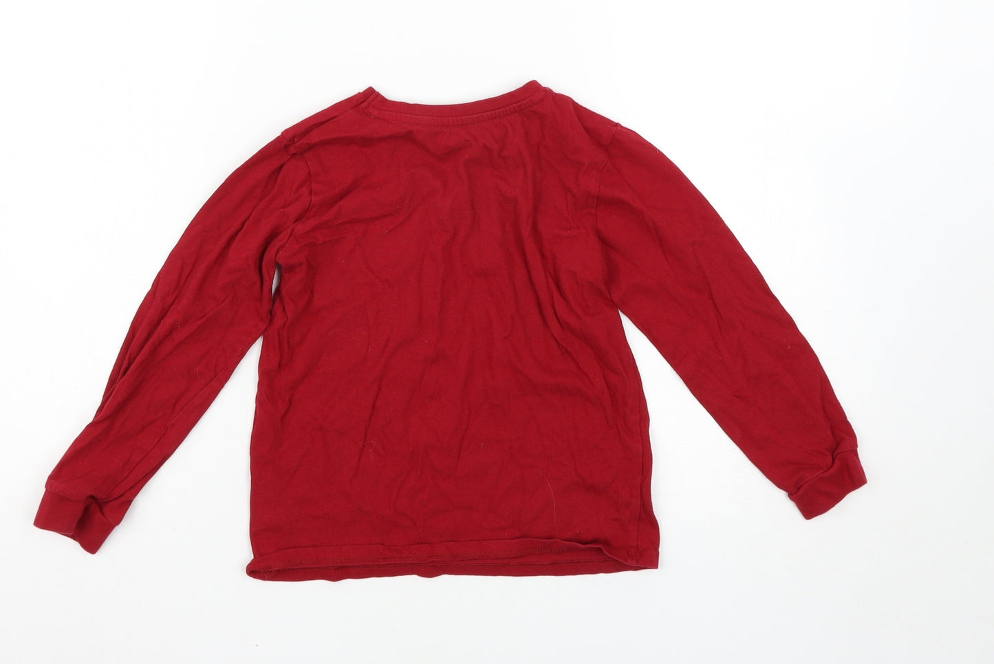 Nutmeg Girls Red Solid  Top Pyjama Top Size 6-7 Years
