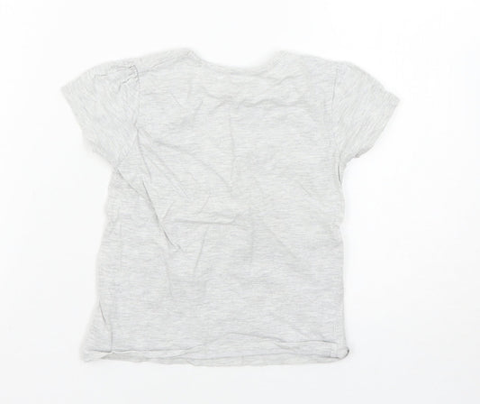 Primark Girls Grey   Basic T-Shirt Size 4-5 Years