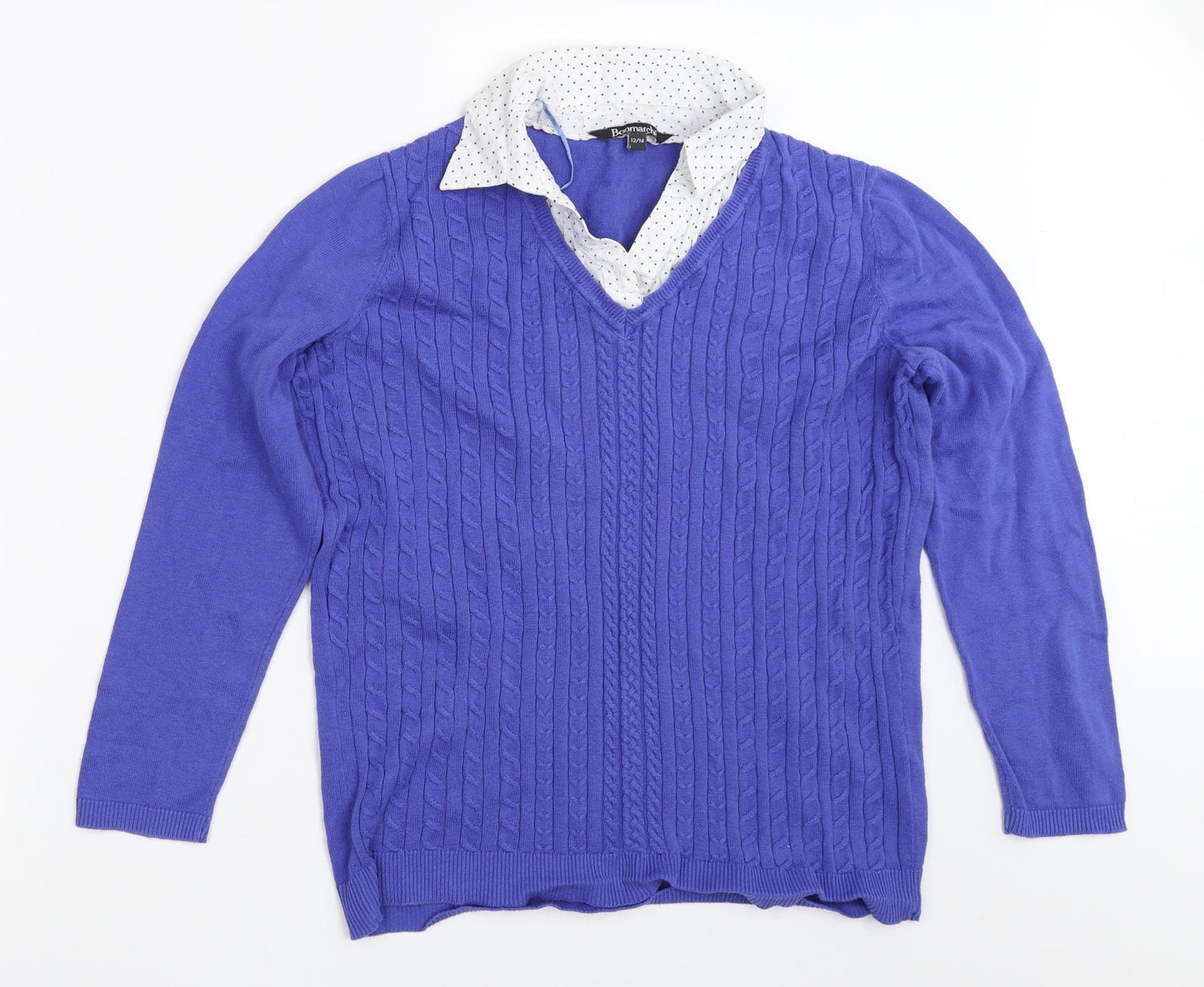 Bonmarché Womens Blue   Pullover Jumper Size 12