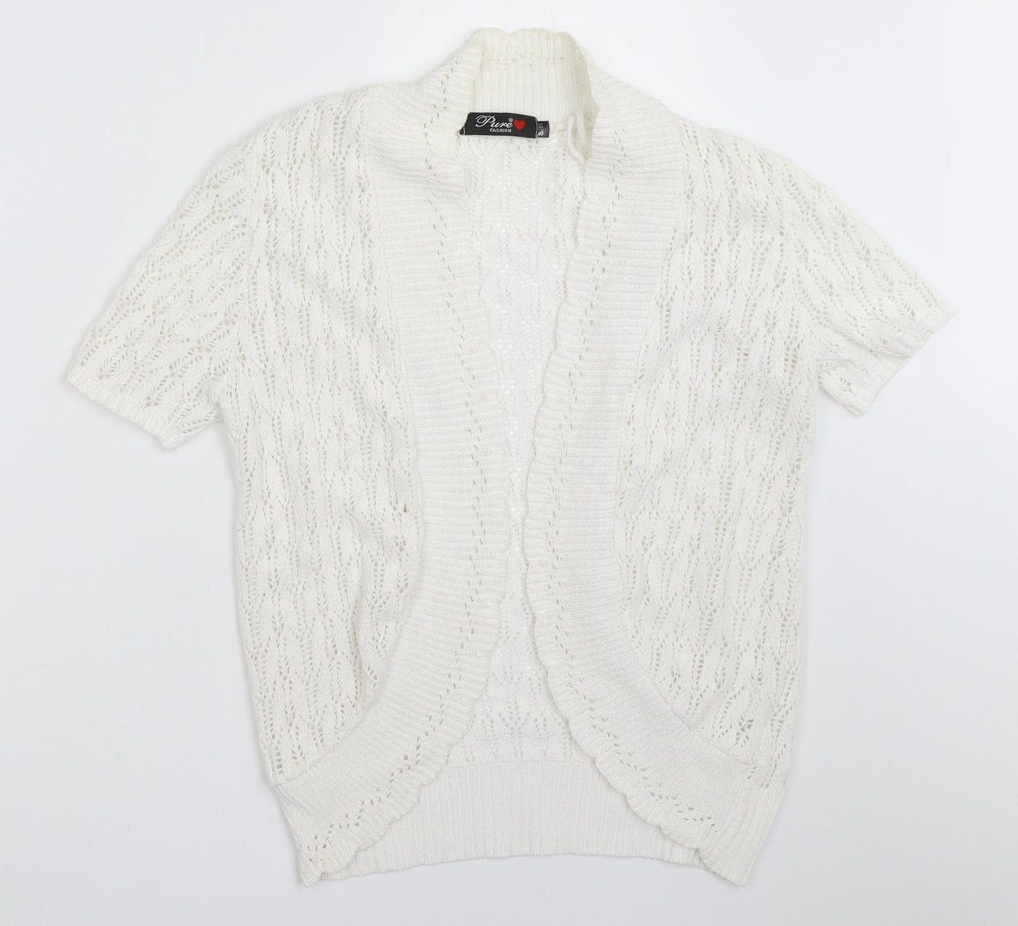 Pure Fashion Womens White   Cardigan Jumper Size S