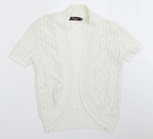 Pure Fashion Womens White   Cardigan Jumper Size S