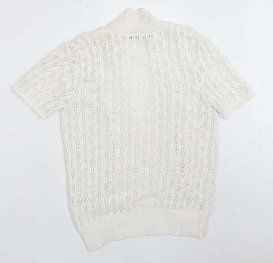Pure Fashion Womens White   Cardigan Jumper Size S