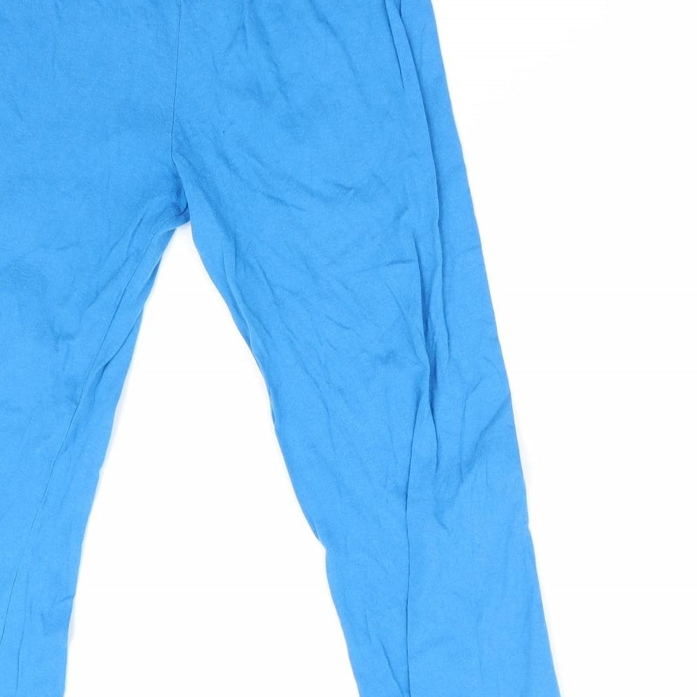 Preworn Boys Blue Solid   Pyjama Pants Size 9-10 Years  - Spiderman
