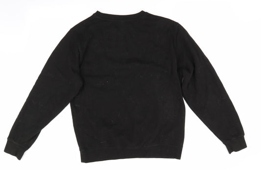 Awdis Mens Black   Pullover Sweatshirt Size S  - Christmas Bicycle