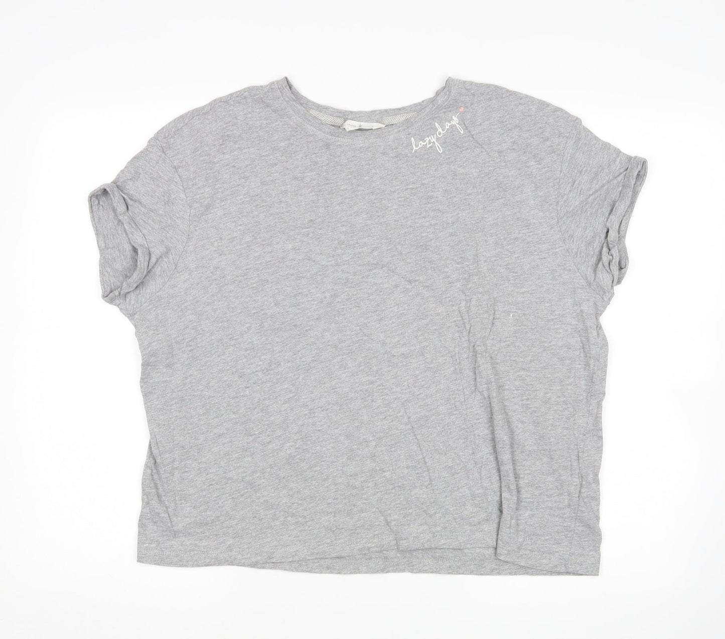 M&S Womens Grey   Top Pyjama Top Size L
