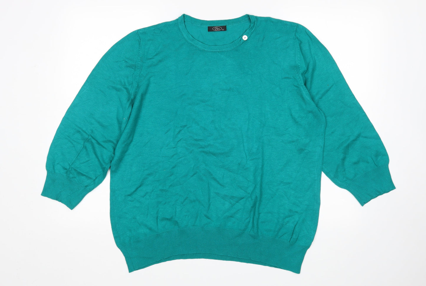 BM Womens Green   Pullover Jumper Size XL