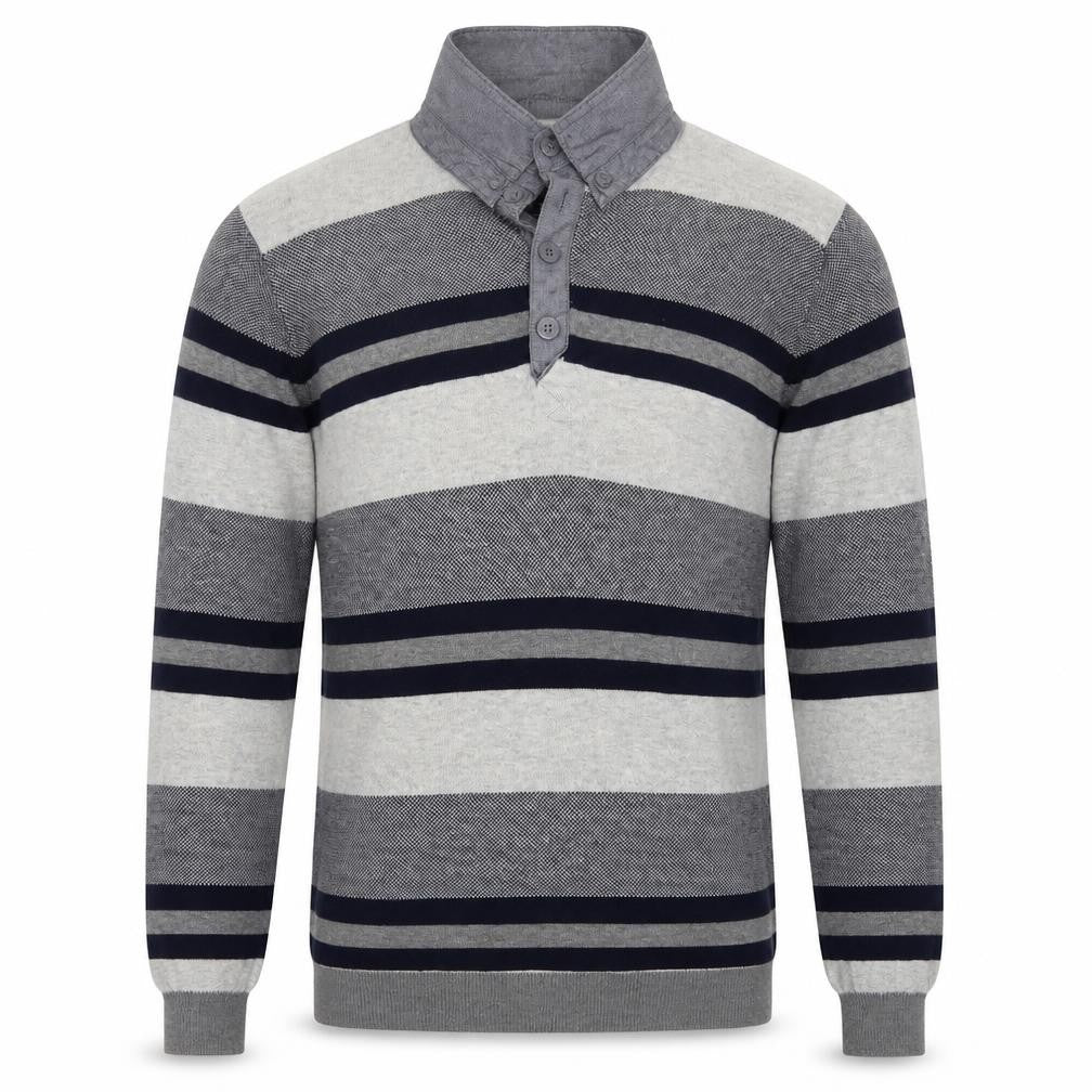 BHS Mens Multicoloured Striped  Pullover Jumper Size M
