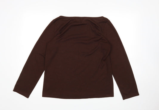 Zanzea Womens Brown   Pullover Jumper Size M