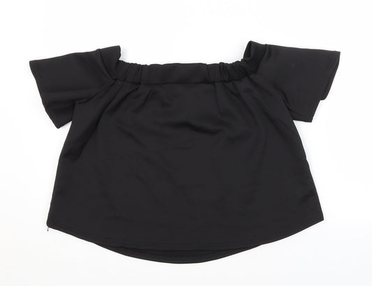Boohoo Womens Black   Basic Blouse Size 6