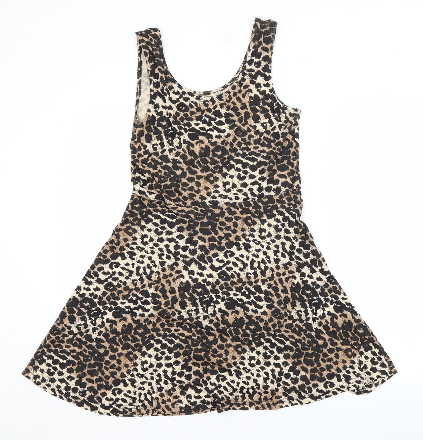 Atmosphere Womens Brown Animal Print  A-Line  Size 10