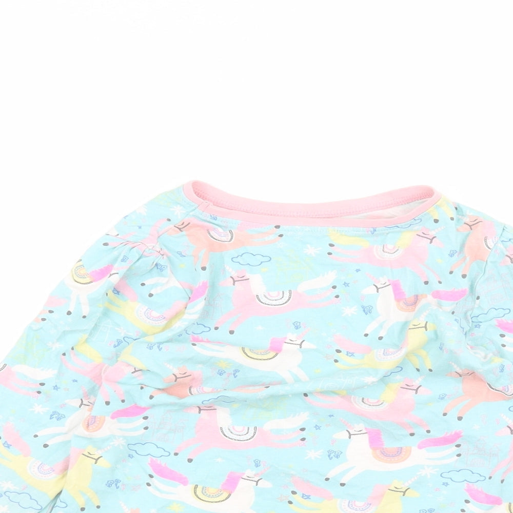 George Girls Blue   Basic T-Shirt Size 8-9 Years