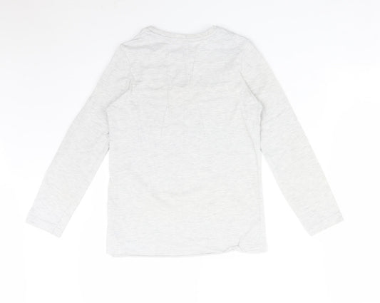 Primark Girls Grey Solid   Pyjama Top Size 11-12 Years  - WAKE ME UP AT THE WEEKEND