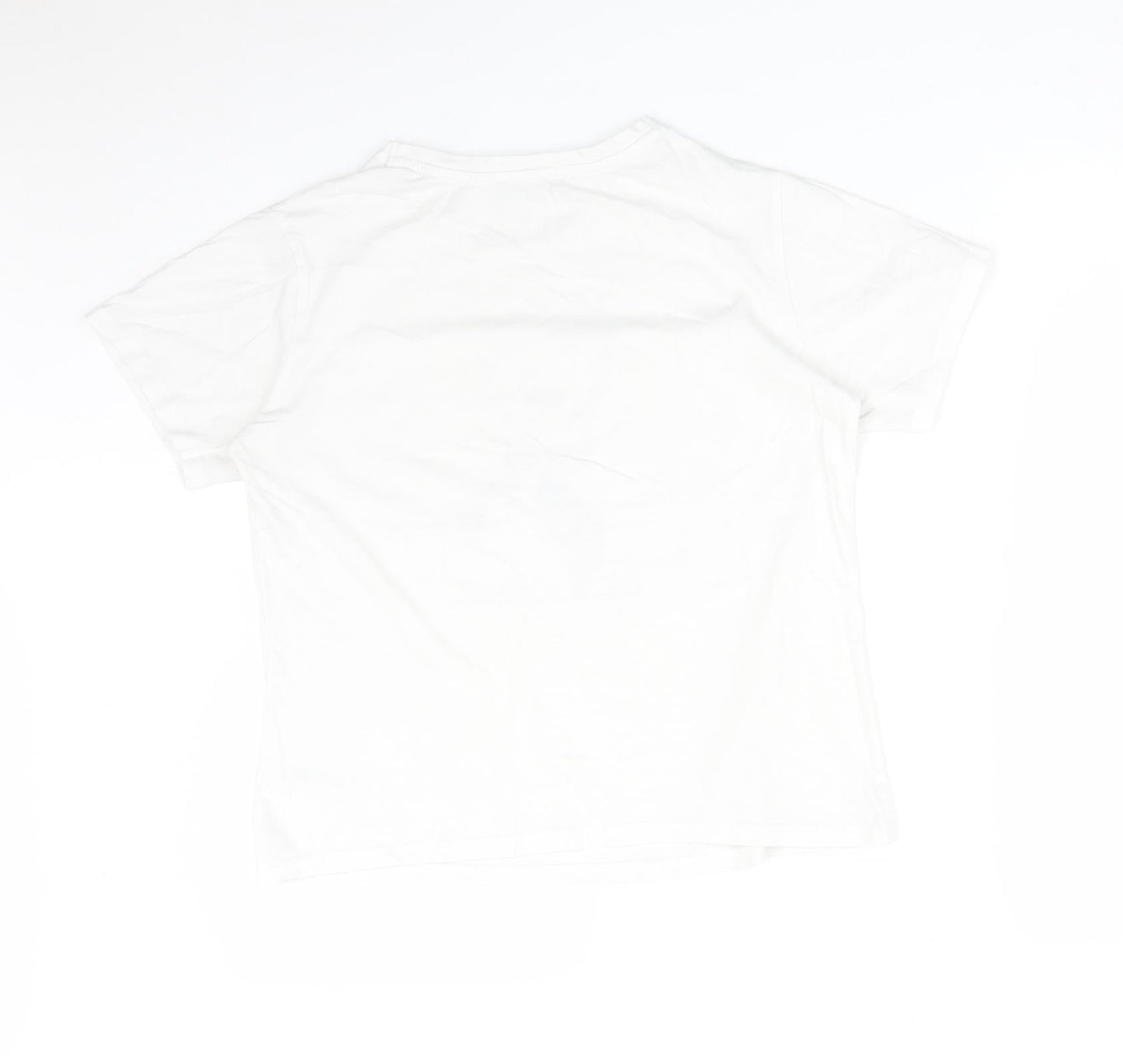 DUNNES Womens White   Basic T-Shirt Size S  - BE ICONIC WOMAN
