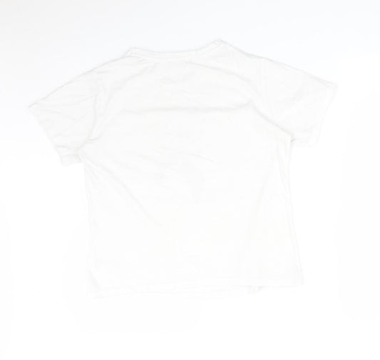 DUNNES Womens White   Basic T-Shirt Size S  - BE ICONIC WOMAN