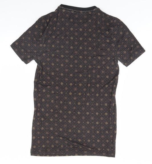 River Island Womens Brown Paisley  Basic T-Shirt Size XS