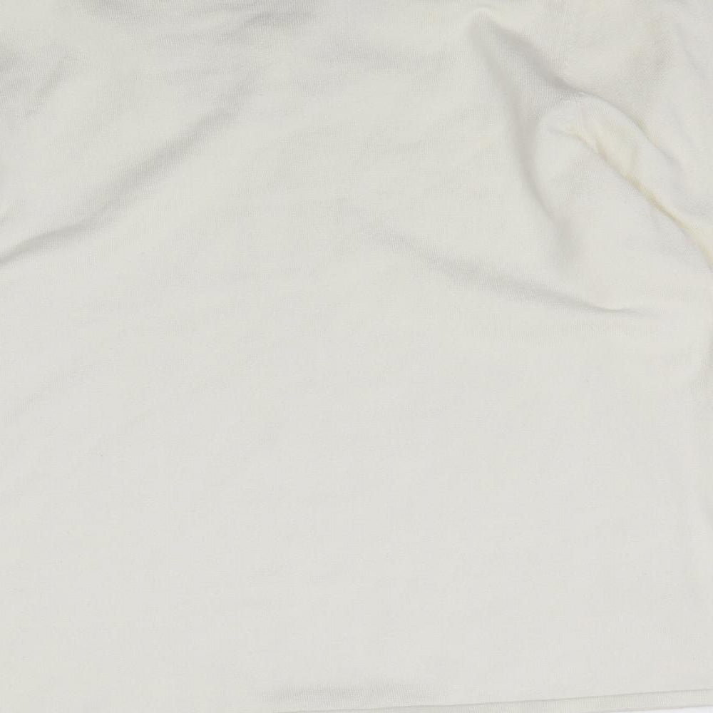 Nightingales Womens White  Knit Basic Blouse Size 14