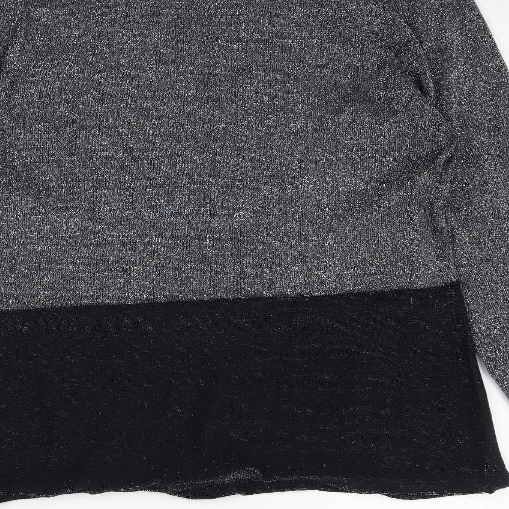 Avenue Womens Silver   Basic T-Shirt Size 12