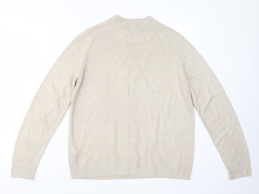 Marks and Spencer Womens Beige  Knit Pullover Jumper Size 12