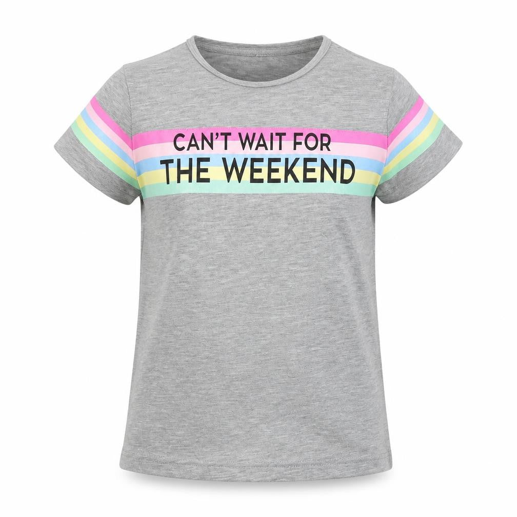 George Girls Grey   Basic T-Shirt Size 8-9 Years