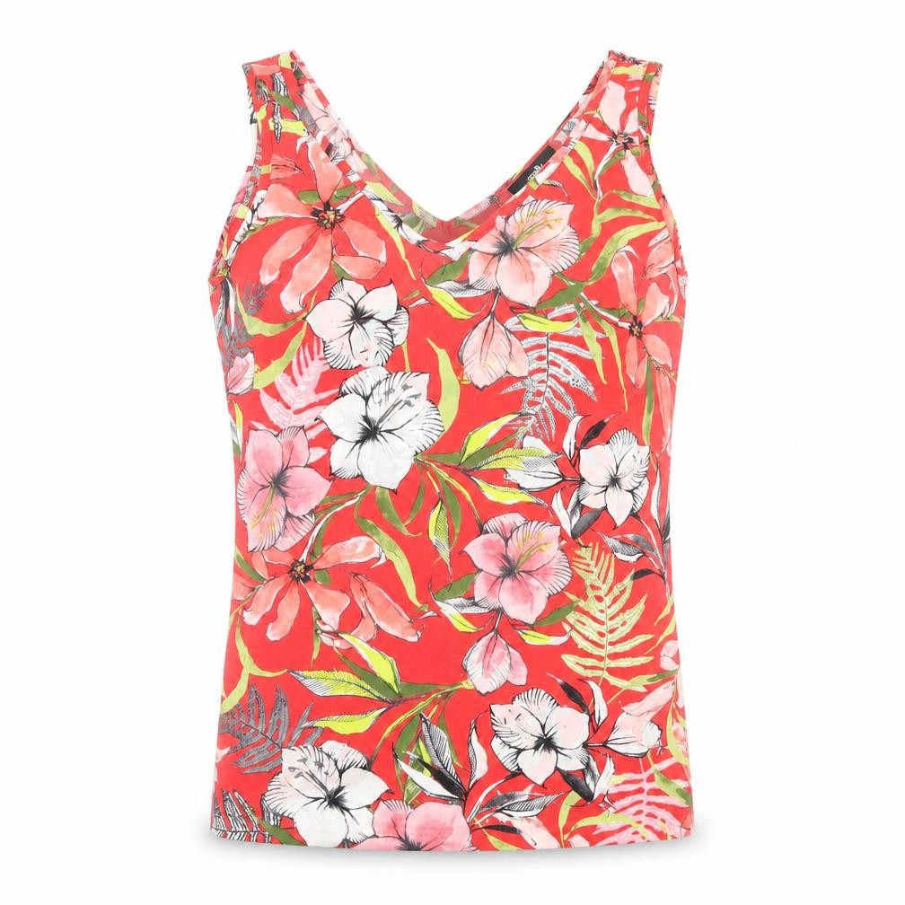 Wallis Womens Red Floral  Basic Tank Size 10