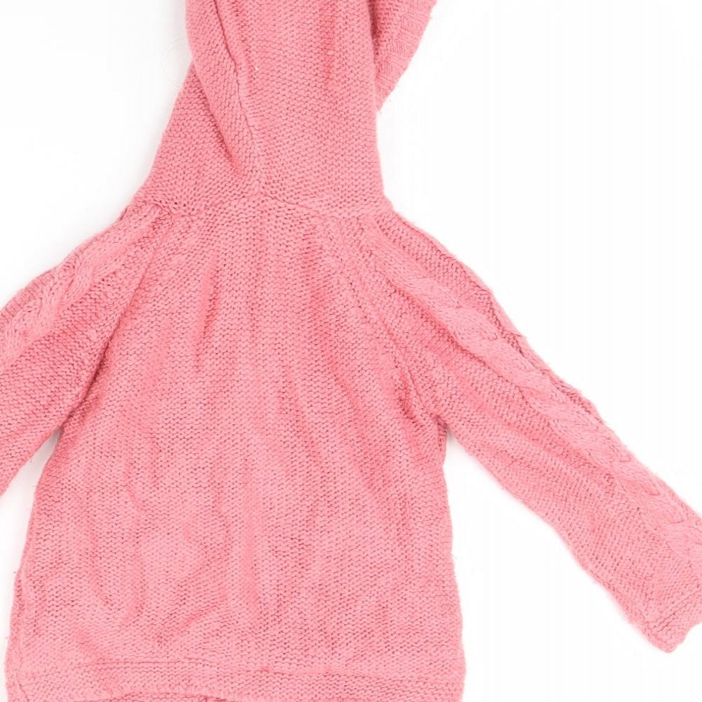 m&S Girls Pink   Jacket  Size 2 Years
