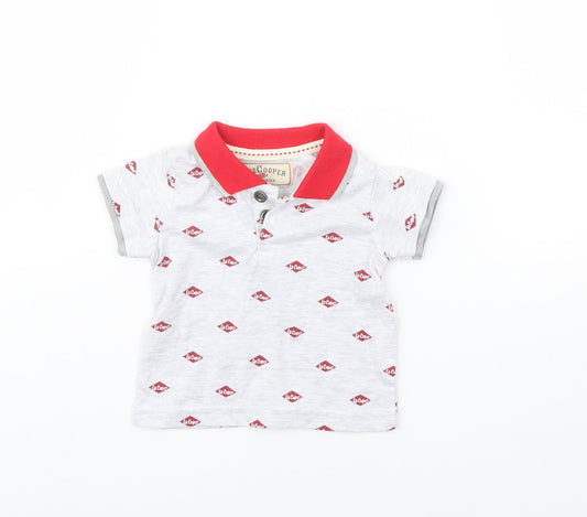 Lee Cooper Baby Grey Spotted  Basic Polo Size 3-6 Months