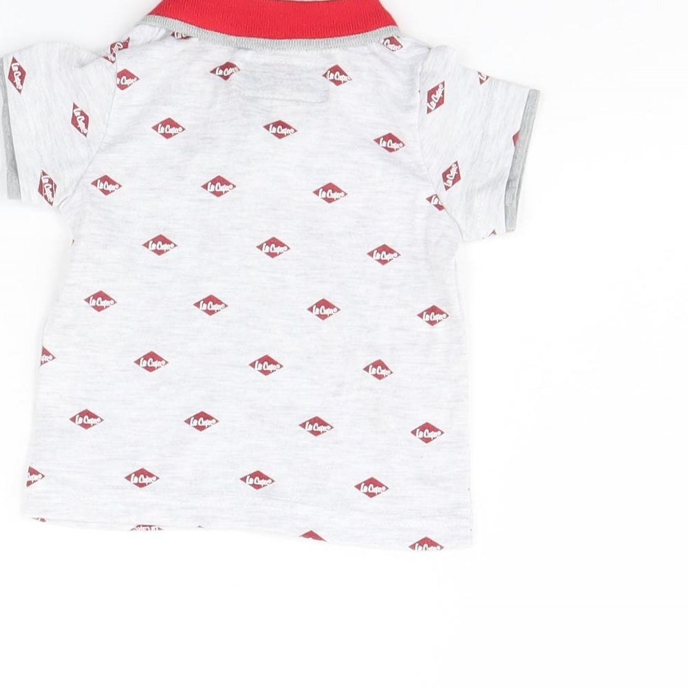 Lee Cooper Baby Grey Spotted  Basic Polo Size 3-6 Months