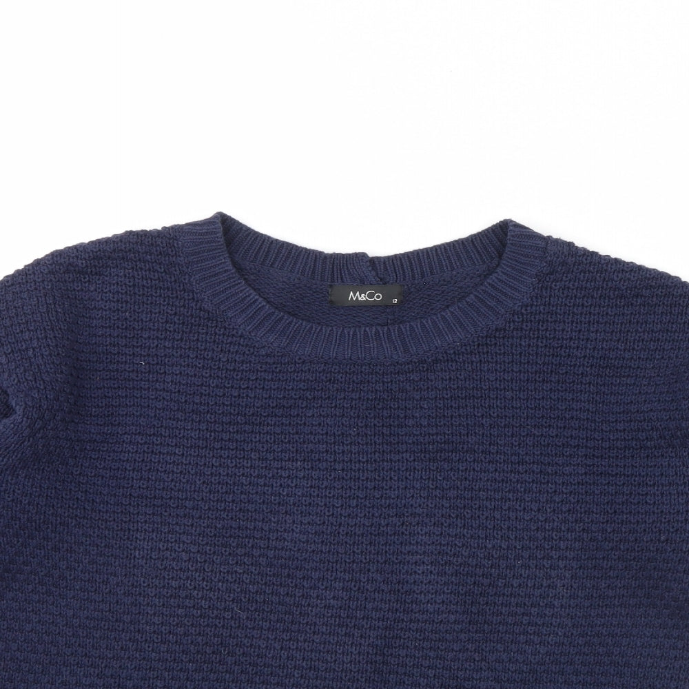 M&Co Womens Blue   Pullover Jumper Size 12