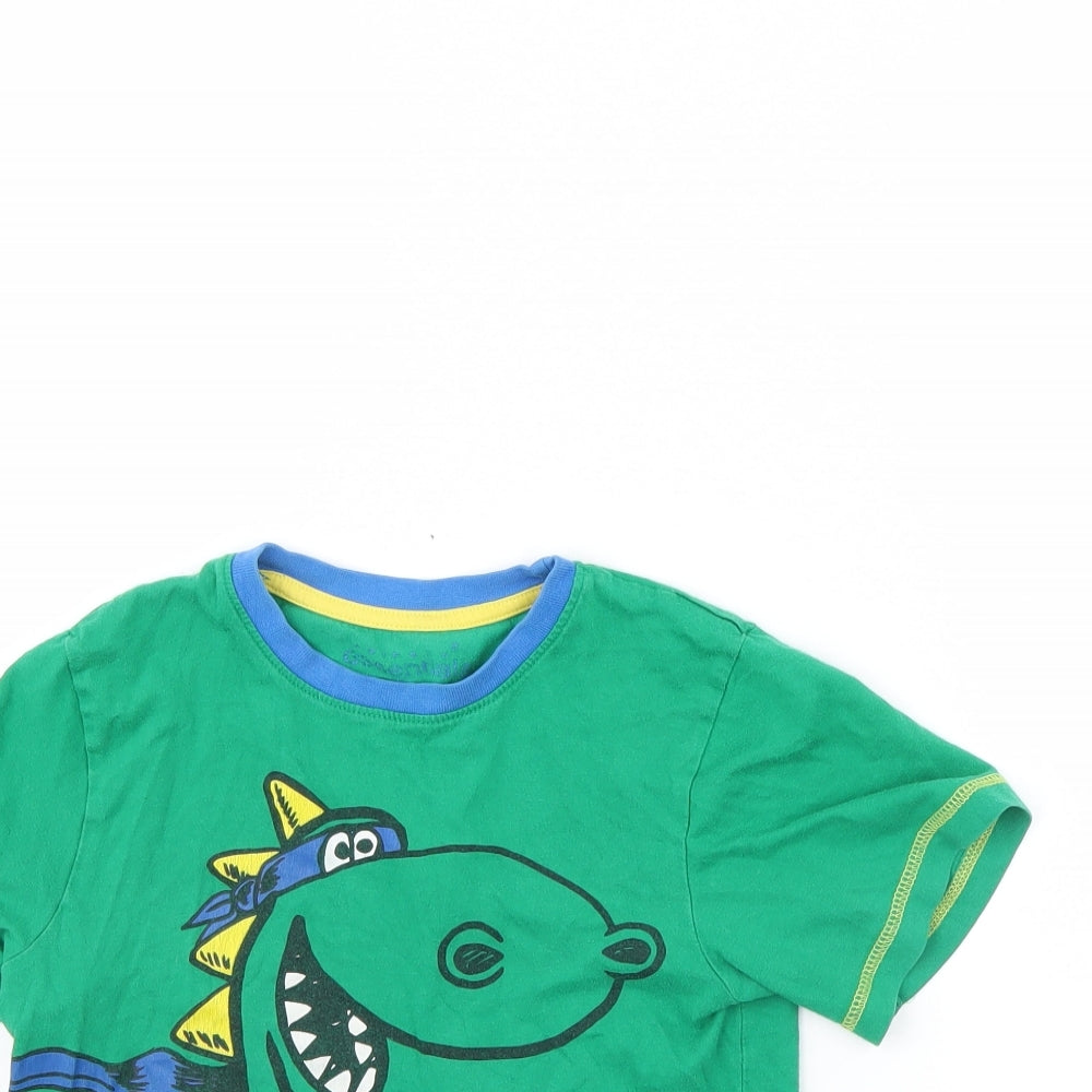 Primark Boys Green   Basic T-Shirt Size 6 Years  - Dinosaur