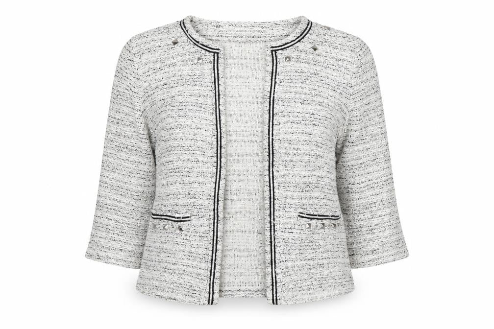 Next Womens Black Herringbone  Jacket  Size 12