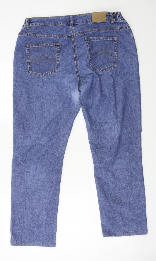 Cellbes Womens Blue  Denim Straight Jeans Size 36 in L26 in