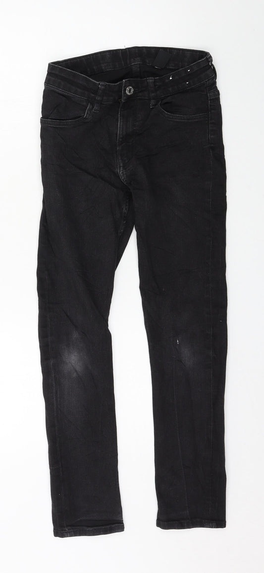 H&M Girls Black  Denim Skinny Jeans Size 11 Years