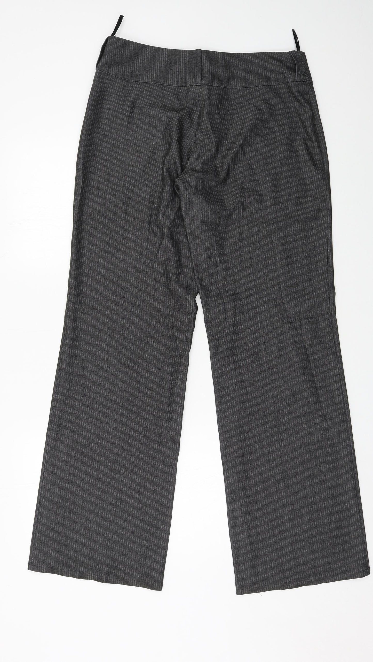 Preworn Womens Green Striped  Trousers  Size 12 L31 in