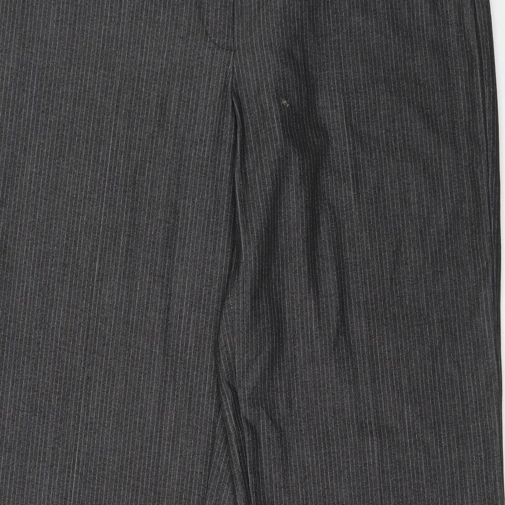 Preworn Womens Green Striped  Trousers  Size 12 L31 in