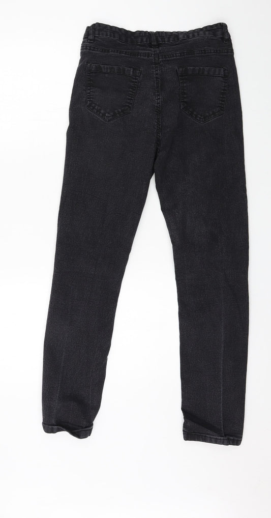 Studio Womens Grey  Denim Straight Jeans Size 12 L27 in