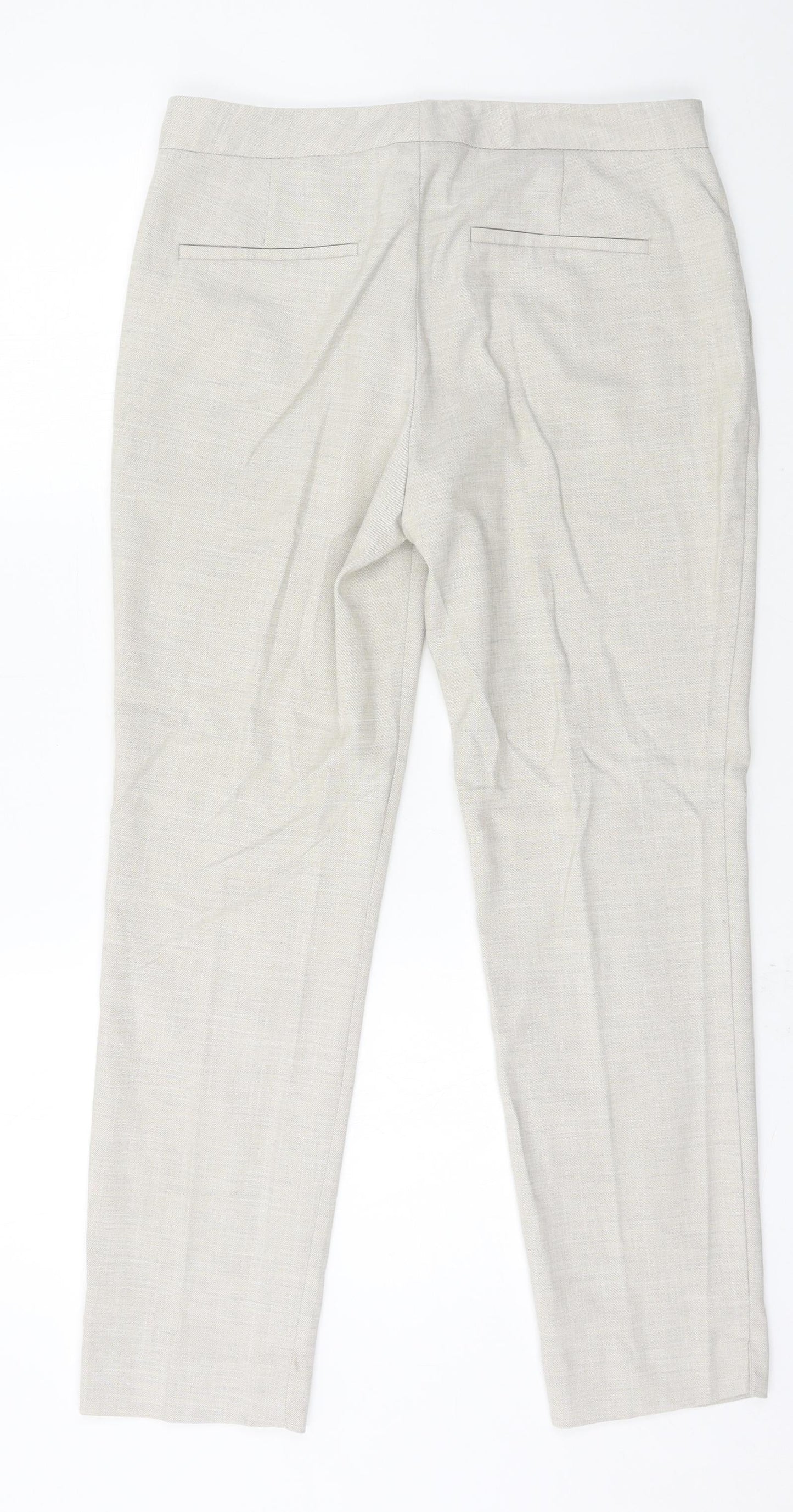 Zara Womens Ivory   Trousers  Size 8 L27 in