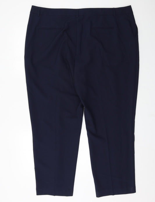 Peacocks Womens Blue   Trousers  Size 22 L27 in