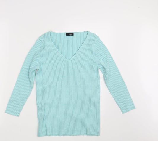 M & Co. Womens Blue   Pullover Jumper Size 14