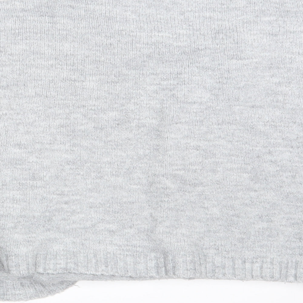 Candy Girls Grey  Knit Pullover Jumper Size 13 Years  - Cropped