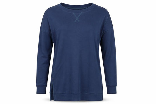 Preworn Womens Blue  Rayon Pullover Sweatshirt Size M