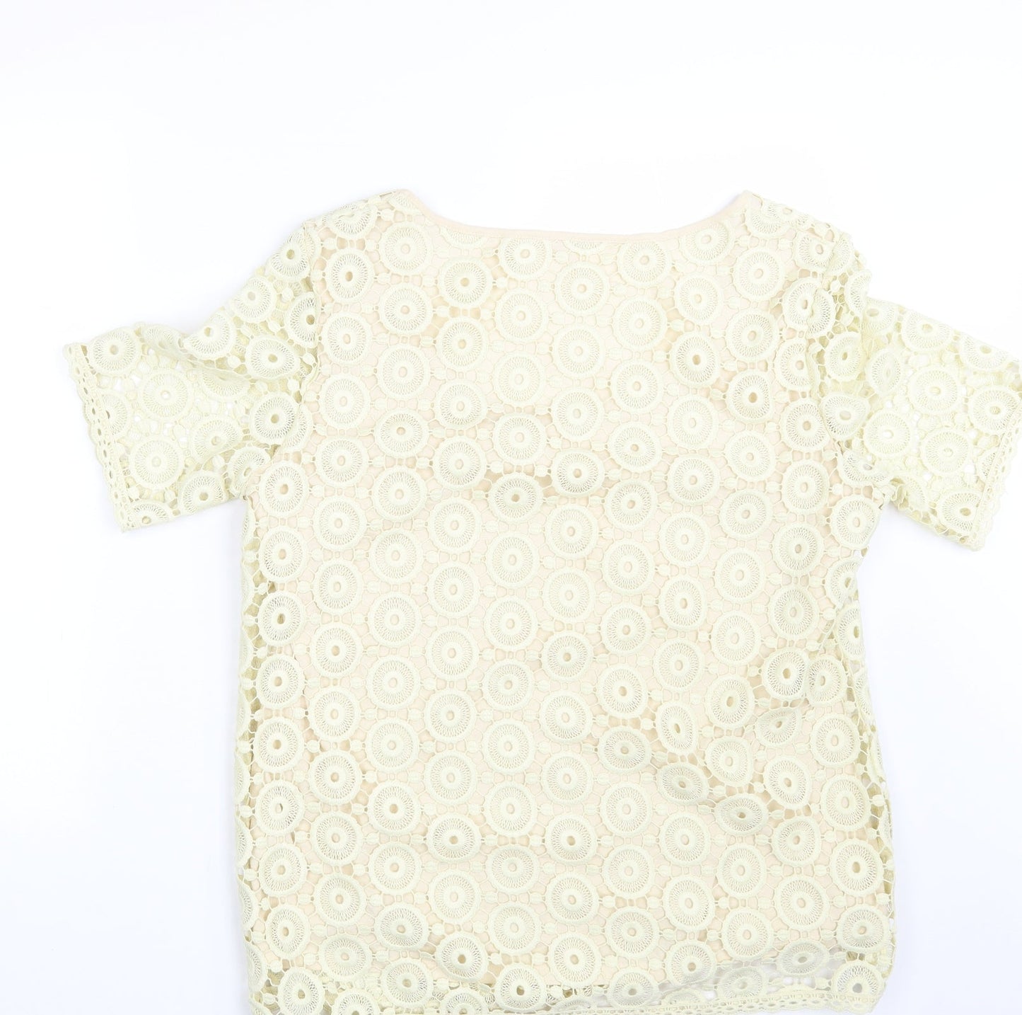 Preworn Womens Yellow Floral  Basic T-Shirt One Size